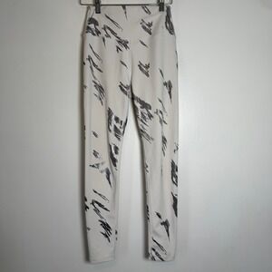 Barrys Fit High Waist Leggings Abstract Brushstroke Print Athletic Pants M